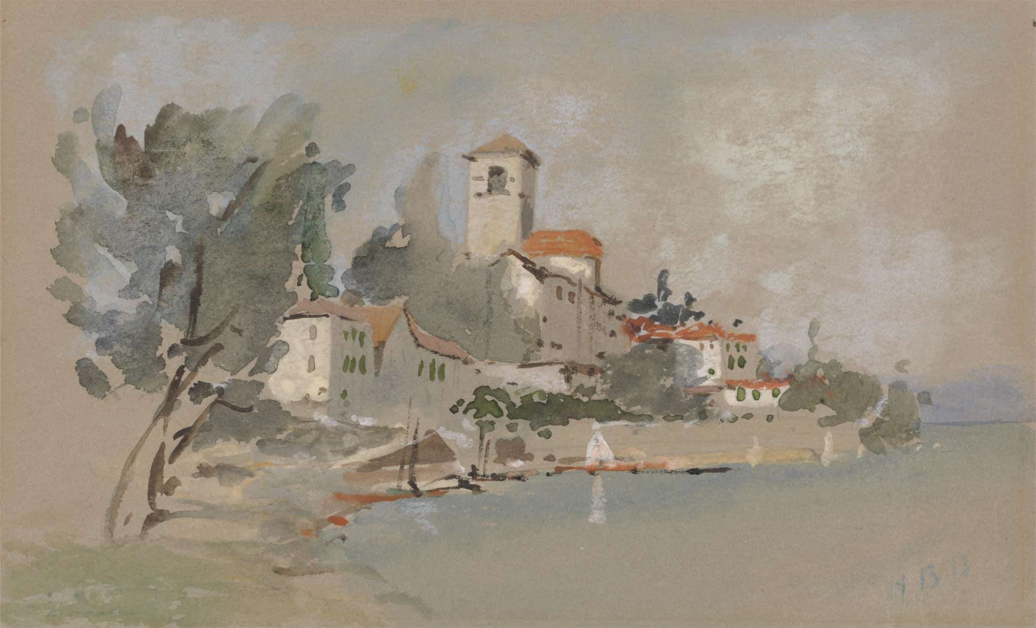 A Villa Near The Sea by Hercules Brabazon Brabazon