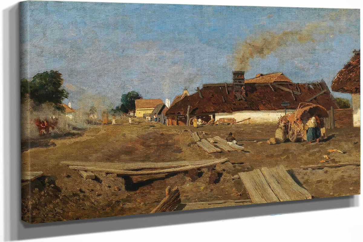 A Village Road In Szolnok by Tina Blau