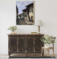 A Village Street Dardagny by Jean Baptiste Camille Corot