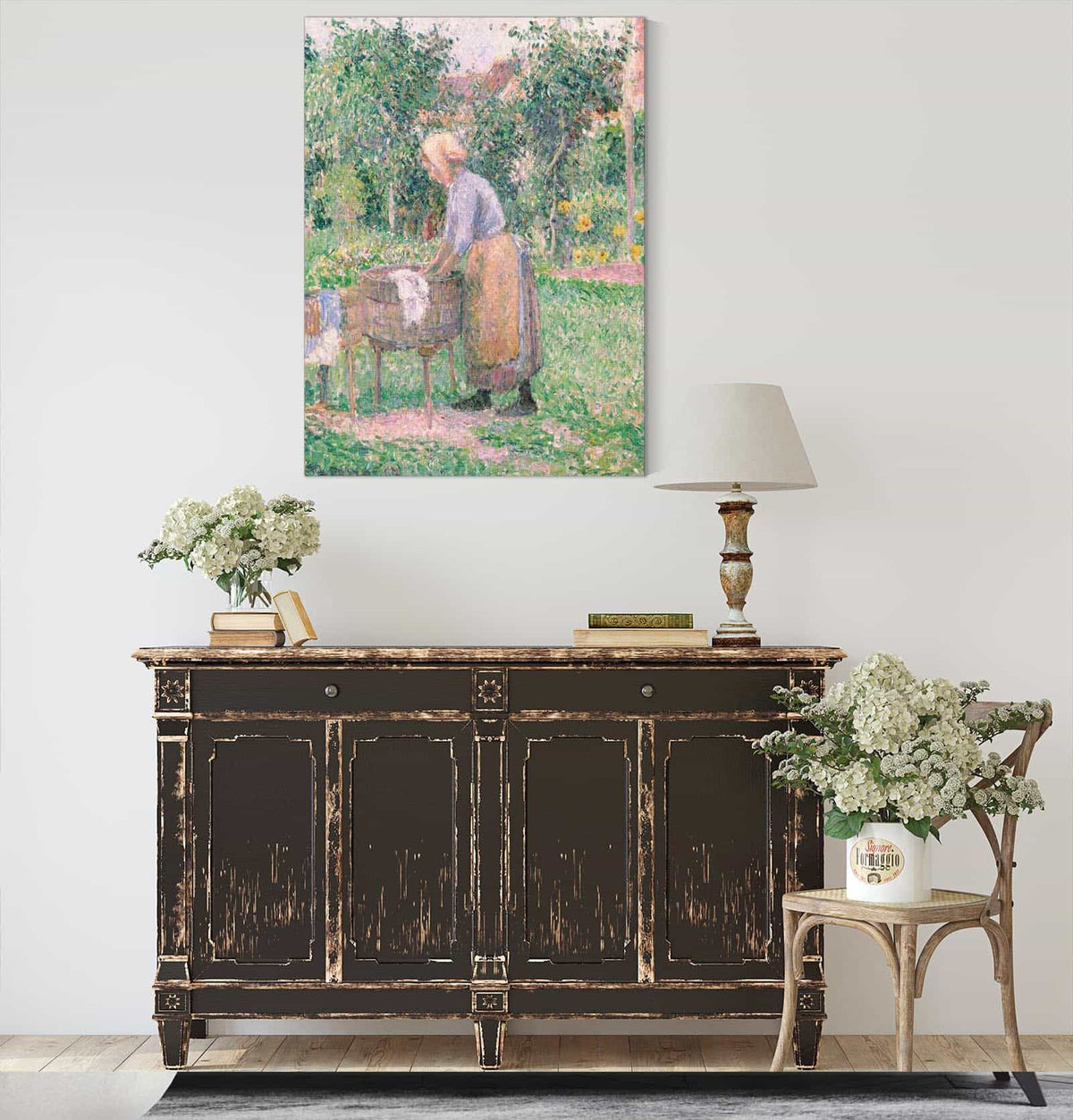 A Washerwoman At Eragny by Camille Pissarro