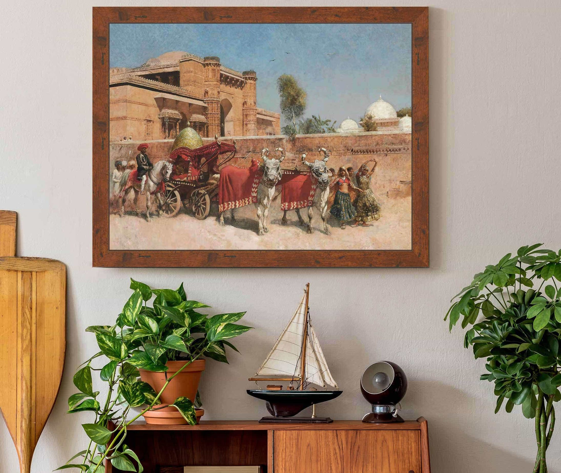 A Wedding Procession Before A Palace In Rajasthan by Edwin Lord Weeks