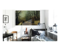 A Wet Moon Putney Road by John Atkinson Grimshaw