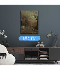 A Wet Road Knostrop Yorkshire by John Atkinson Grimshaw