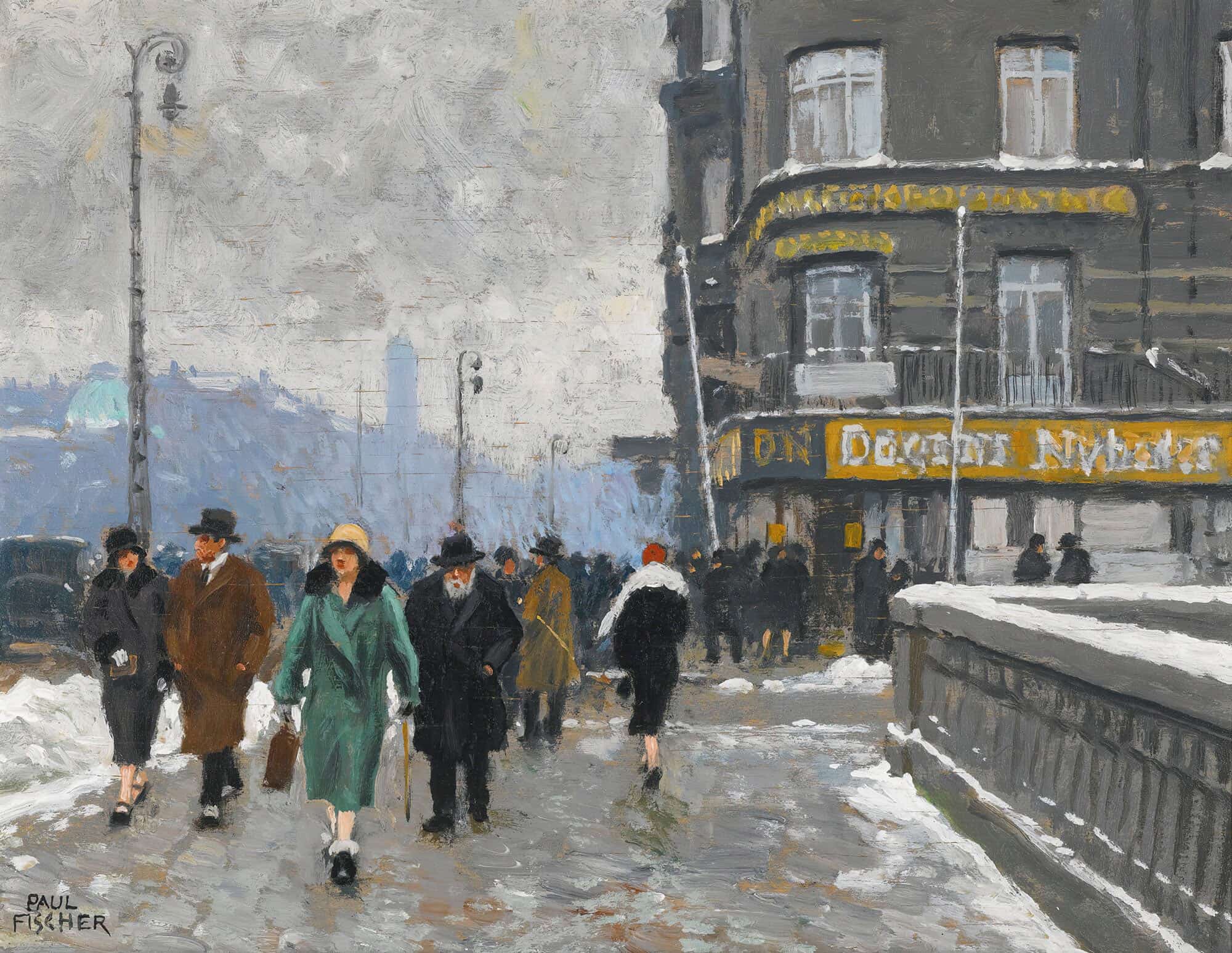 A Winter Street by Paul Fischer