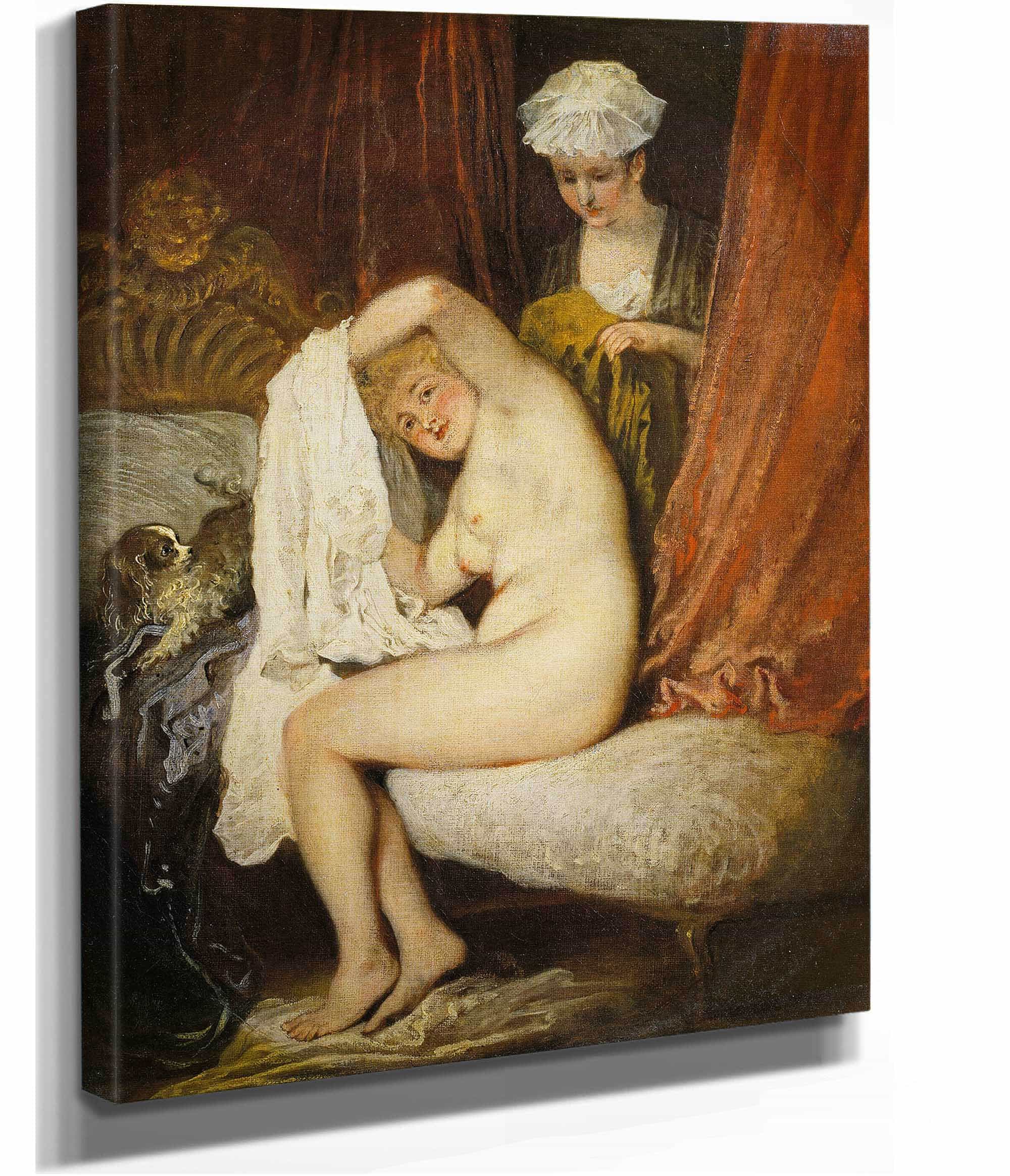 A Woman At Her Toilet  by Jean Antoine Watteau