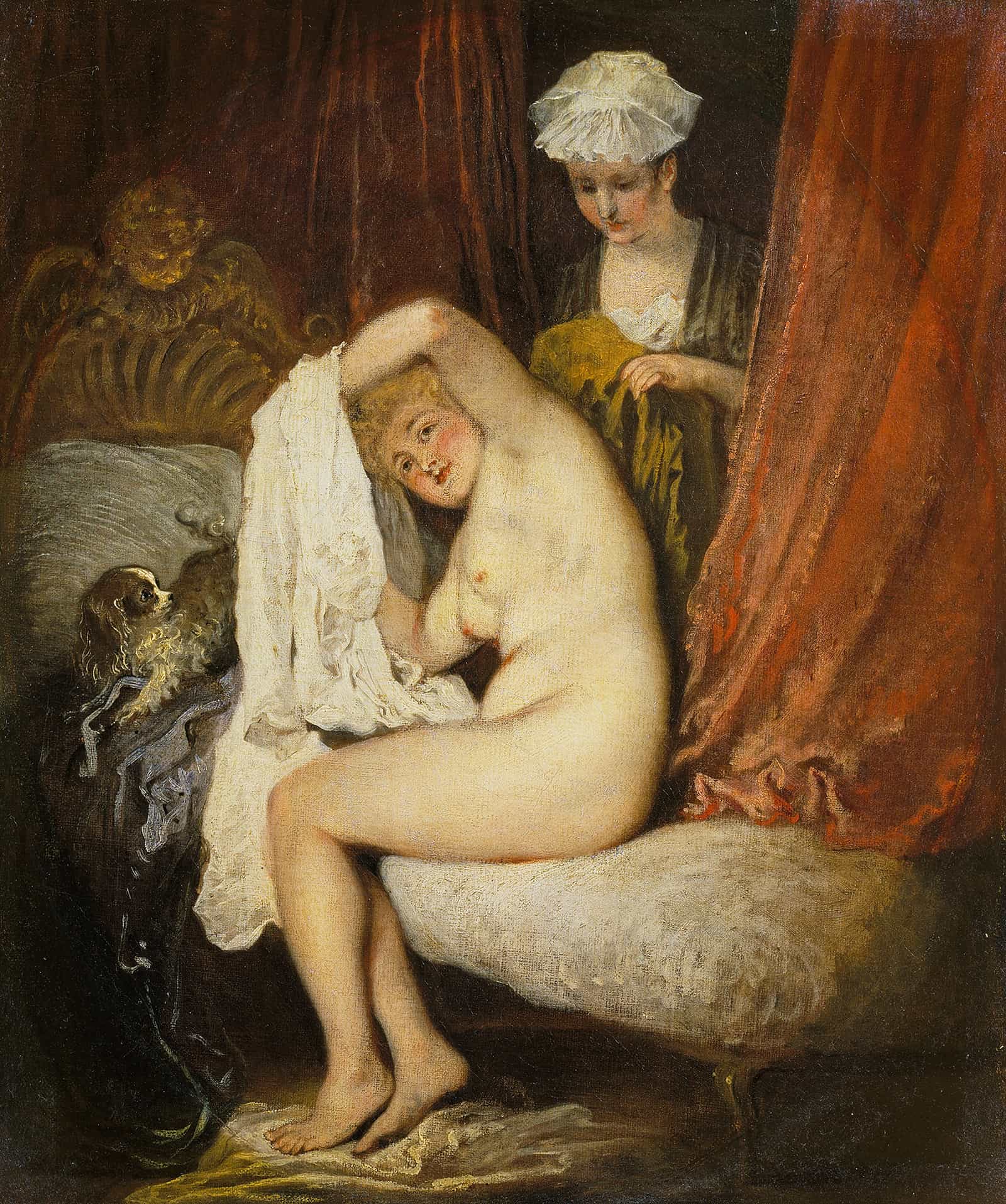 A Woman At Her Toilet  by Jean Antoine Watteau