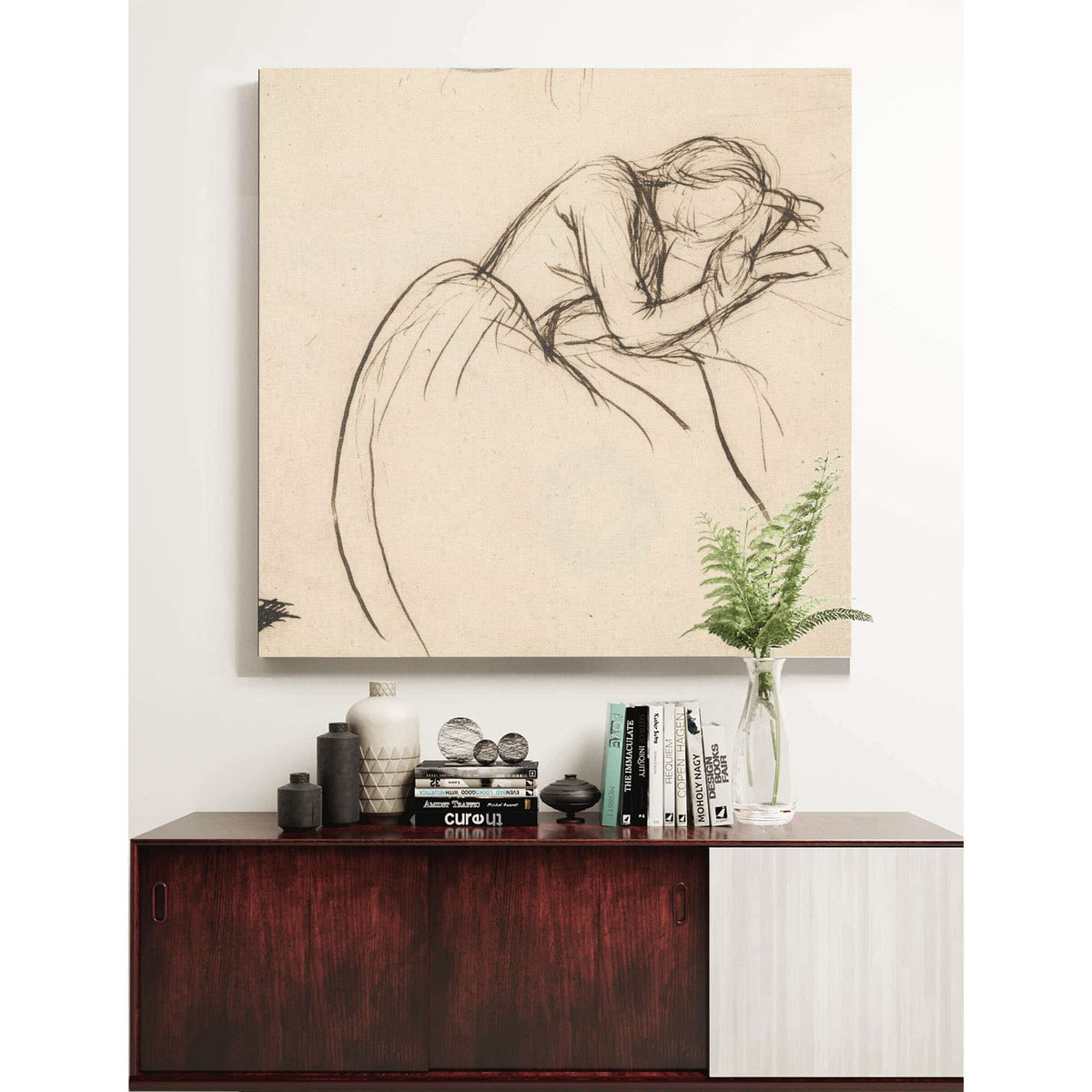 A Woman Bowed In Grief by Sir John Everett Millais