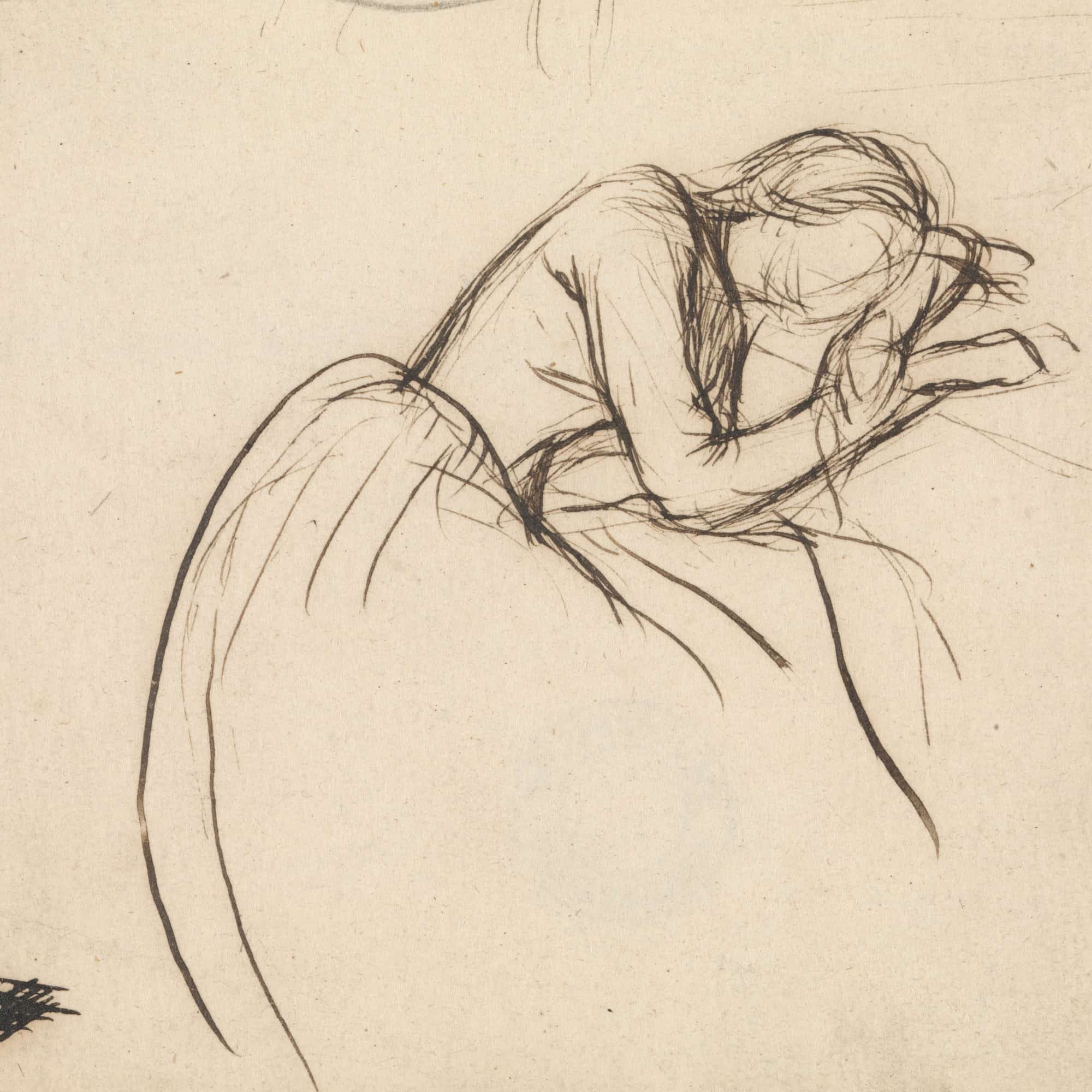 A Woman Bowed In Grief by Sir John Everett Millais