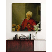 A Woman Holding A Jug And A Cup by Adriaen Van Ostade