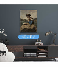 A Woman Reading by Jean Baptiste Camille Corot