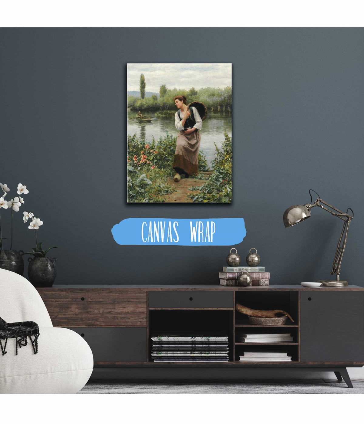 A Woman With A Basket by Daniel Ridgway Knight