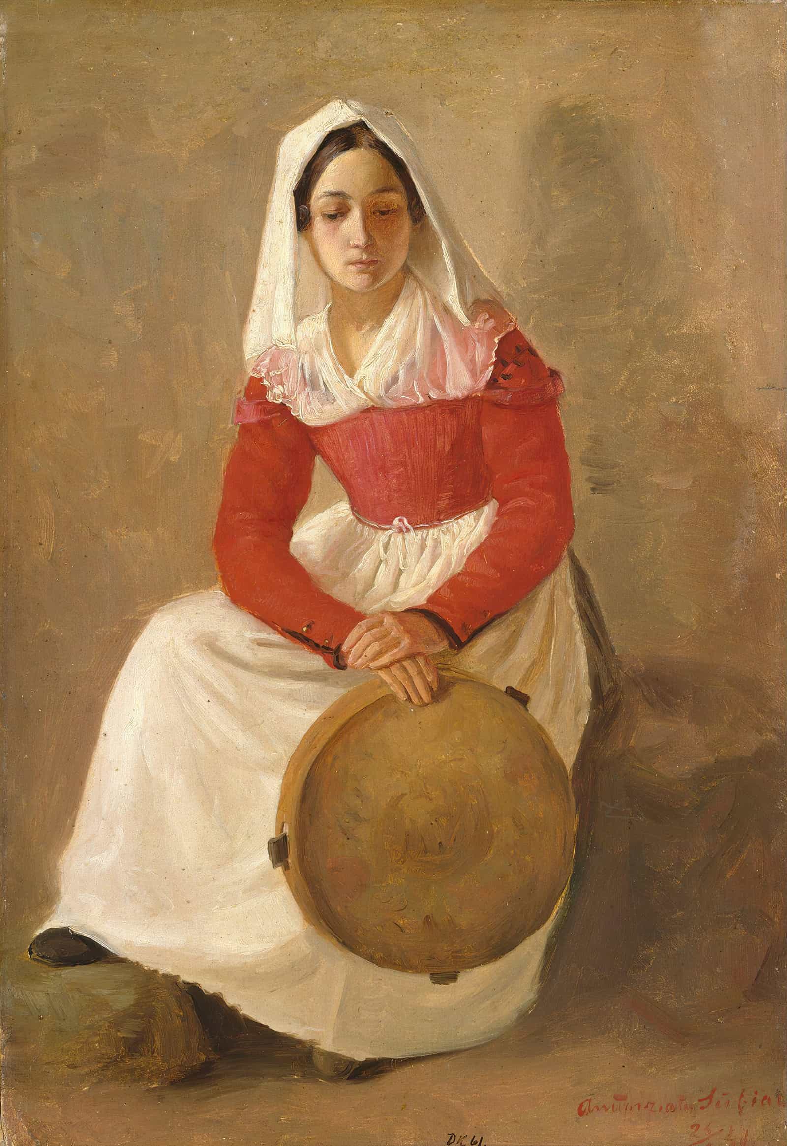 A Women Named Anunziata In Subiaco by Adolph Tidemand
