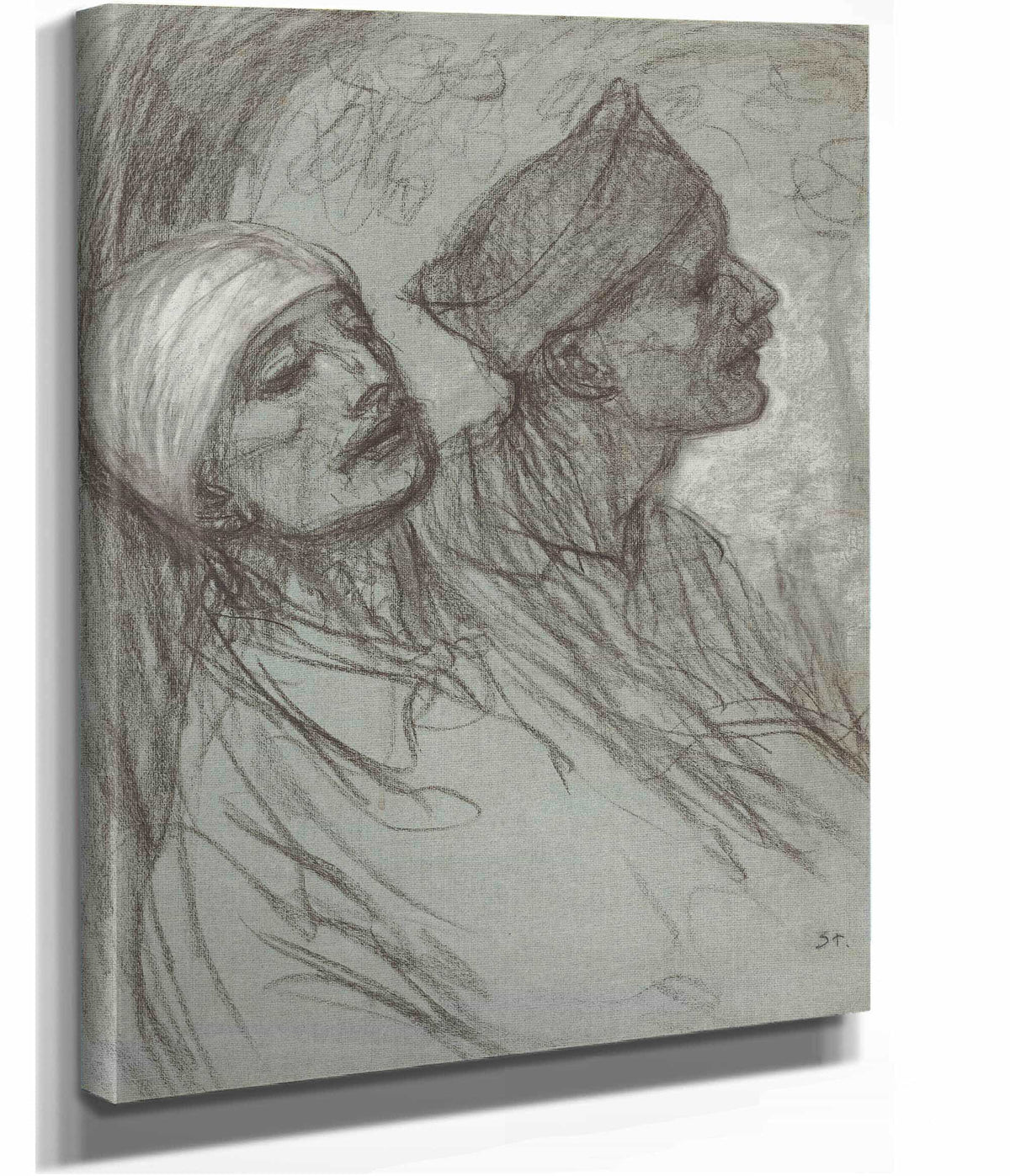 A Wounded Soldier And His Comrade by Theophile Alexandre Steinlen