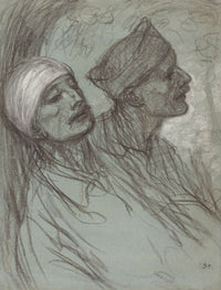 A Wounded Soldier And His Comrade by Theophile Alexandre Steinlen