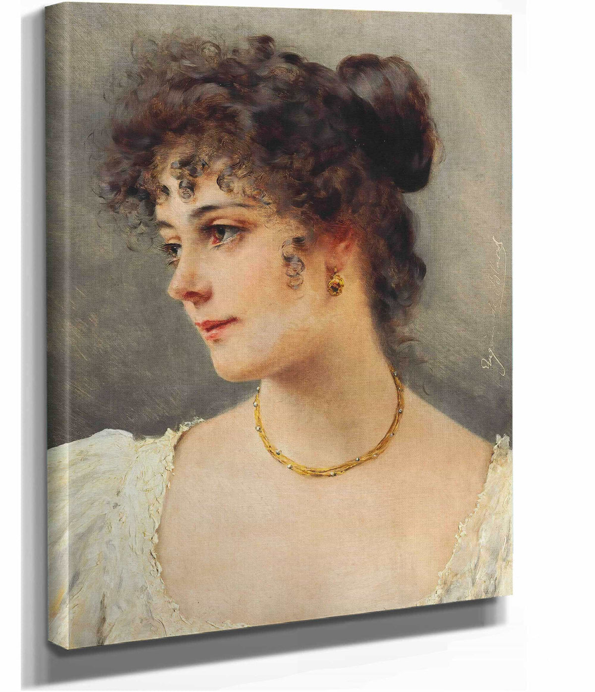 A Young Beauty by Eugen Von Blaas