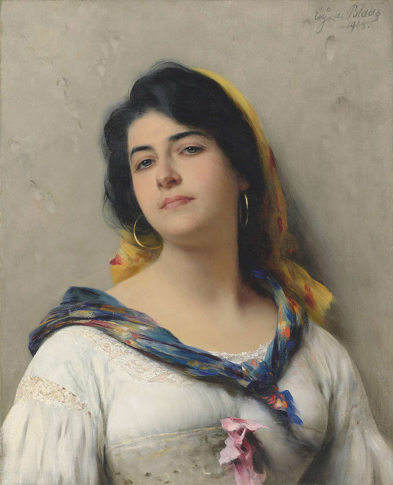 A Young Beauty by Eugen Von Blaas