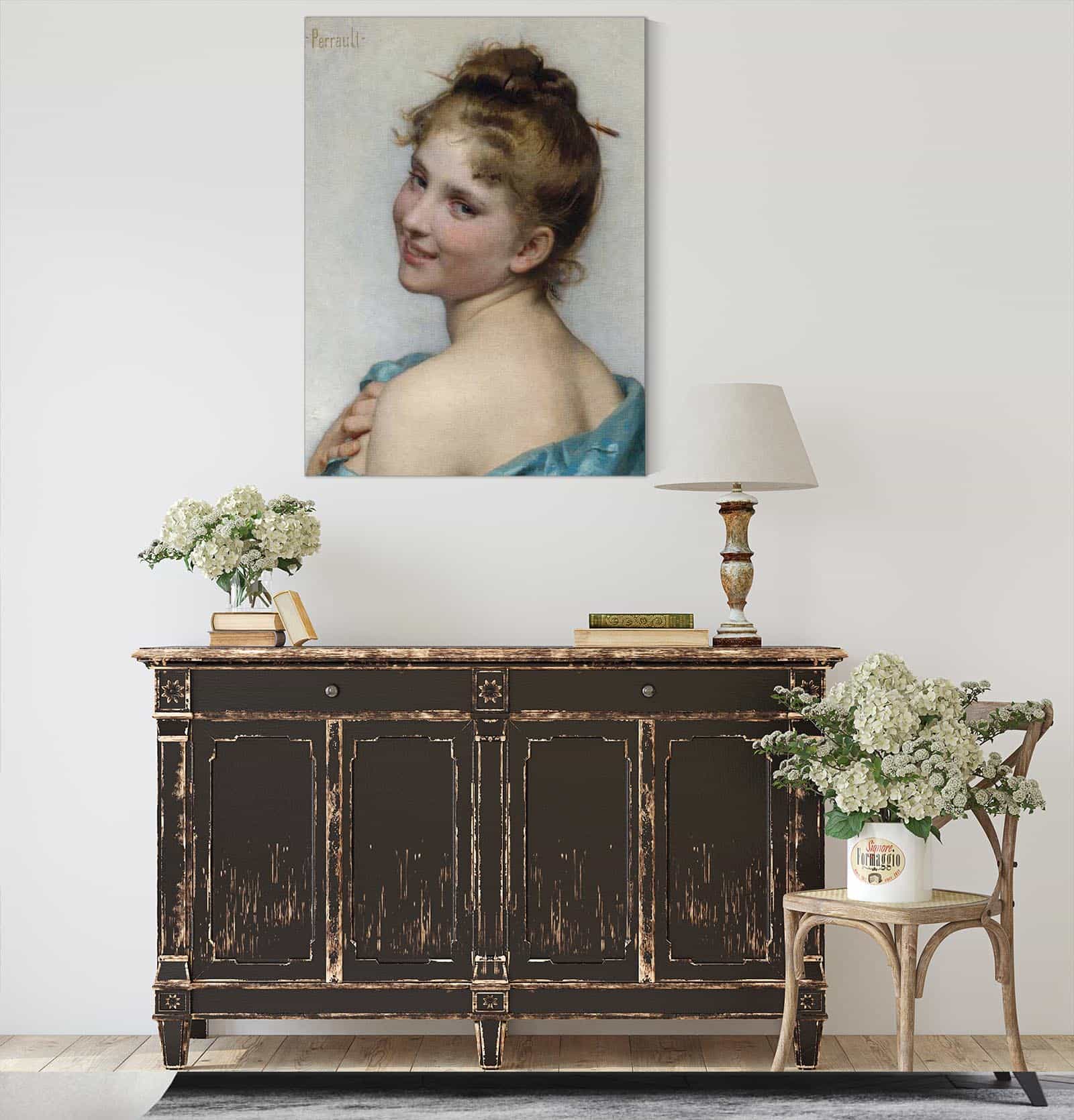 A Young Beauty by Leon Jean Basile Perrault