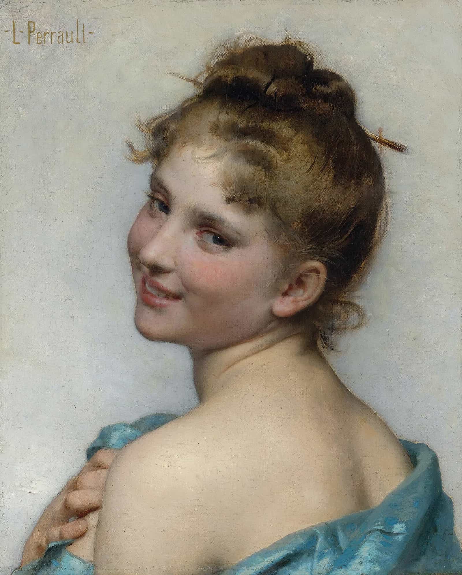 A Young Beauty by Leon Jean Basile Perrault