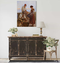 A Young Girl And Two Fishermen by Wilhelm Marstrand