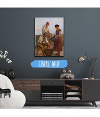 A Young Girl And Two Fishermen by Wilhelm Marstrand