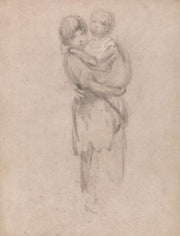 A Young Girl Holding A Child by Thomas Gainsborough