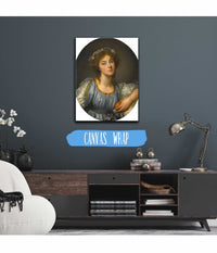 A Young Girl Holding An Orange by Jean Baptiste Greuze