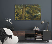 A Young Girl In A Woodland Landscape by John Constable