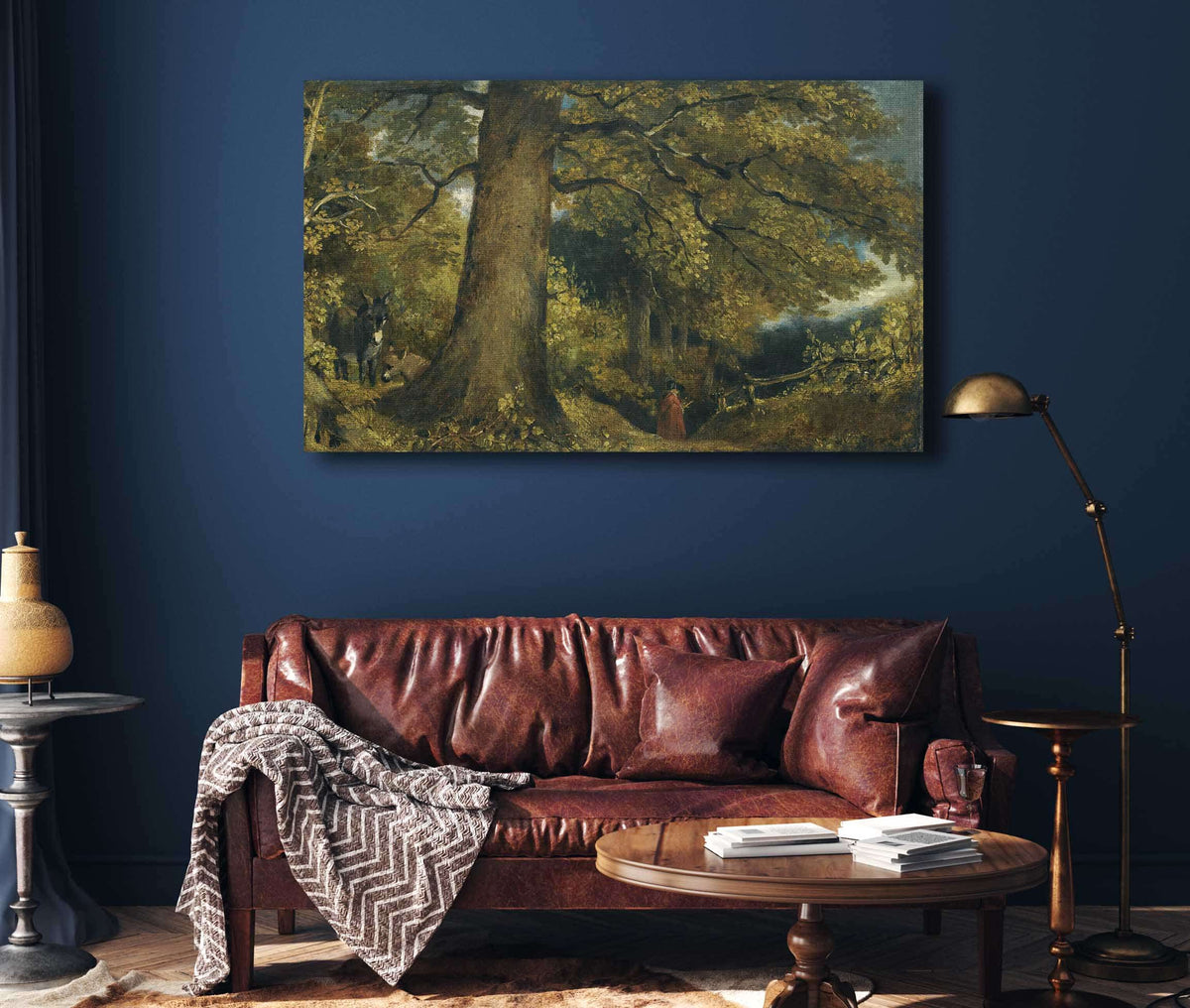 A Young Girl In A Woodland Landscape by John Constable