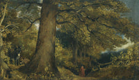 A Young Girl In A Woodland Landscape by John Constable