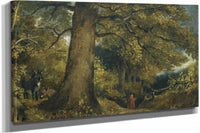 A Young Girl In A Woodland Landscape by John Constable
