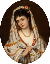 A Young Italian Beauty by Eugen Von Blaas