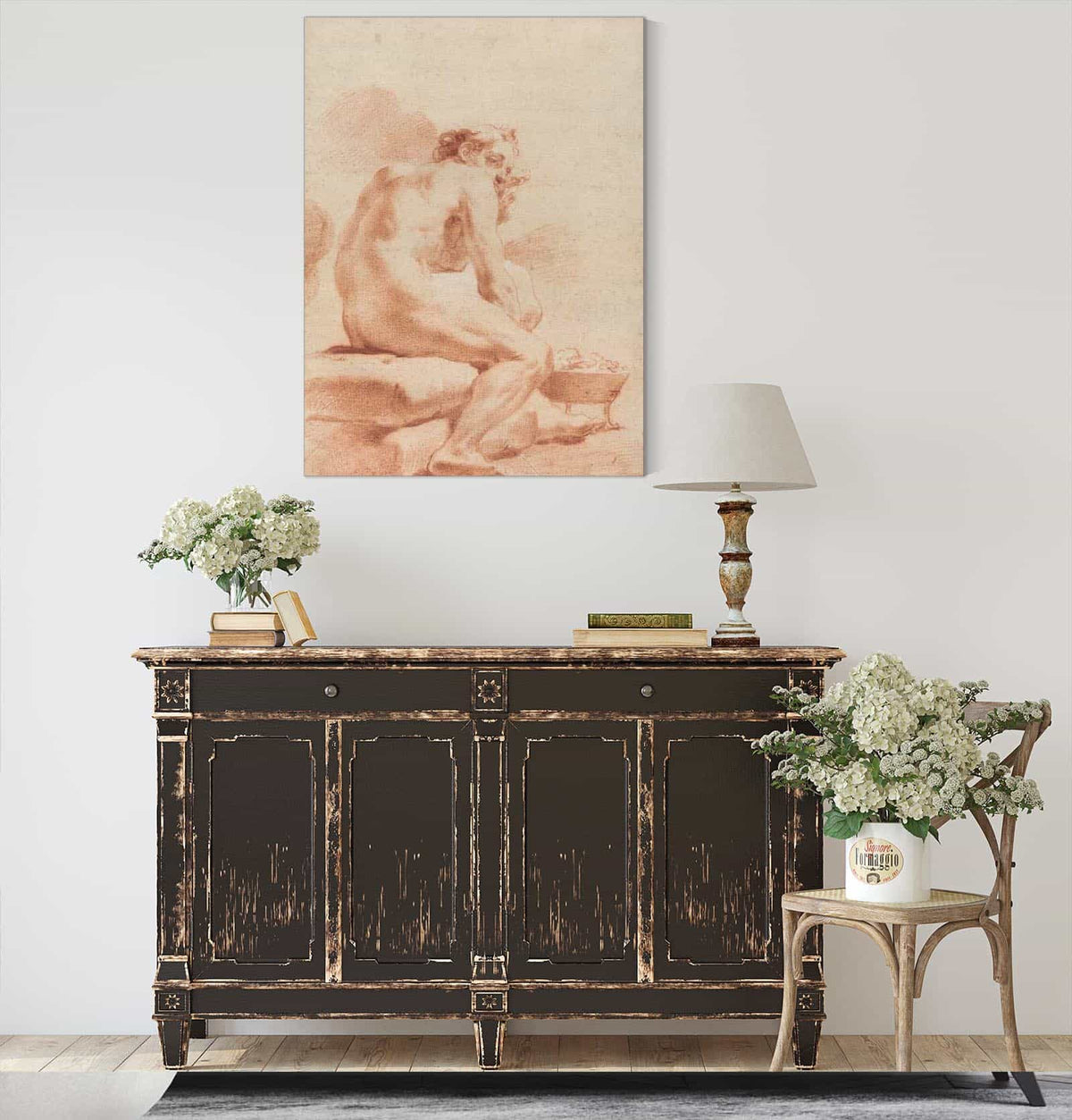 A Young Man Warming Himself At A Brazier by Gaetano Gandolfi