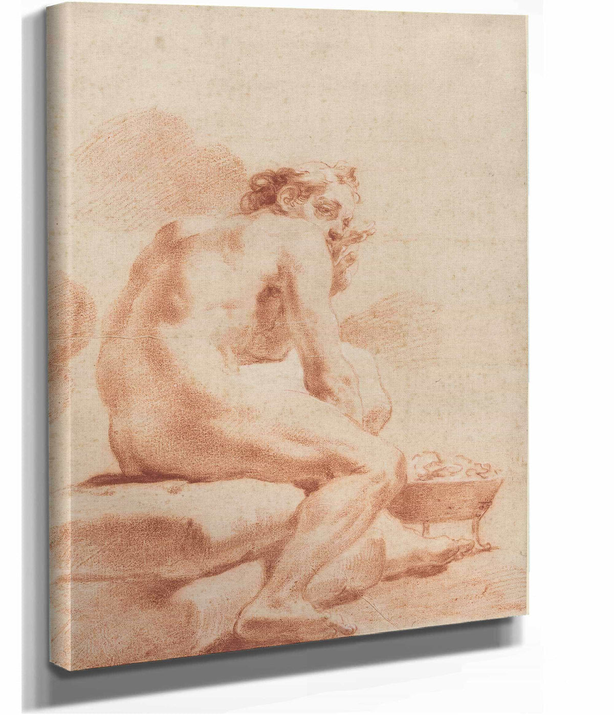 A Young Man Warming Himself At A Brazier by Gaetano Gandolfi