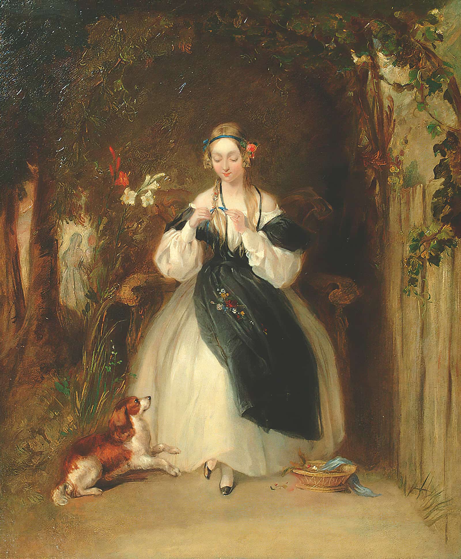 A Young Woman Plaiting Her Hair by William Powell Frith