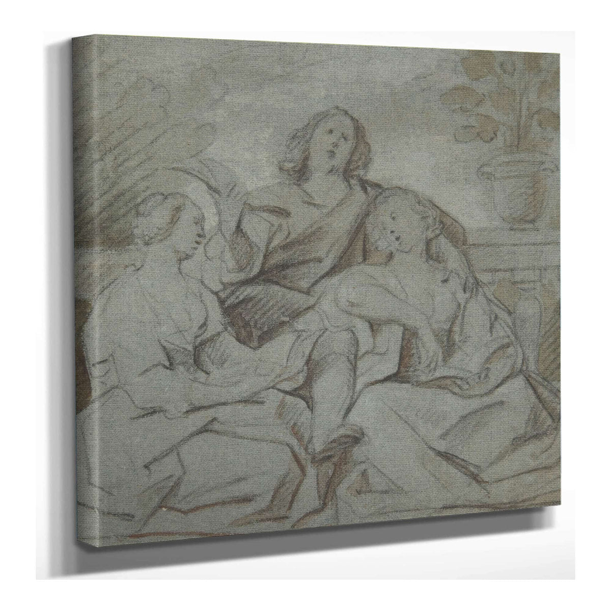 A Youth And Two Girls Singing Th Century by Jacob Jordaens