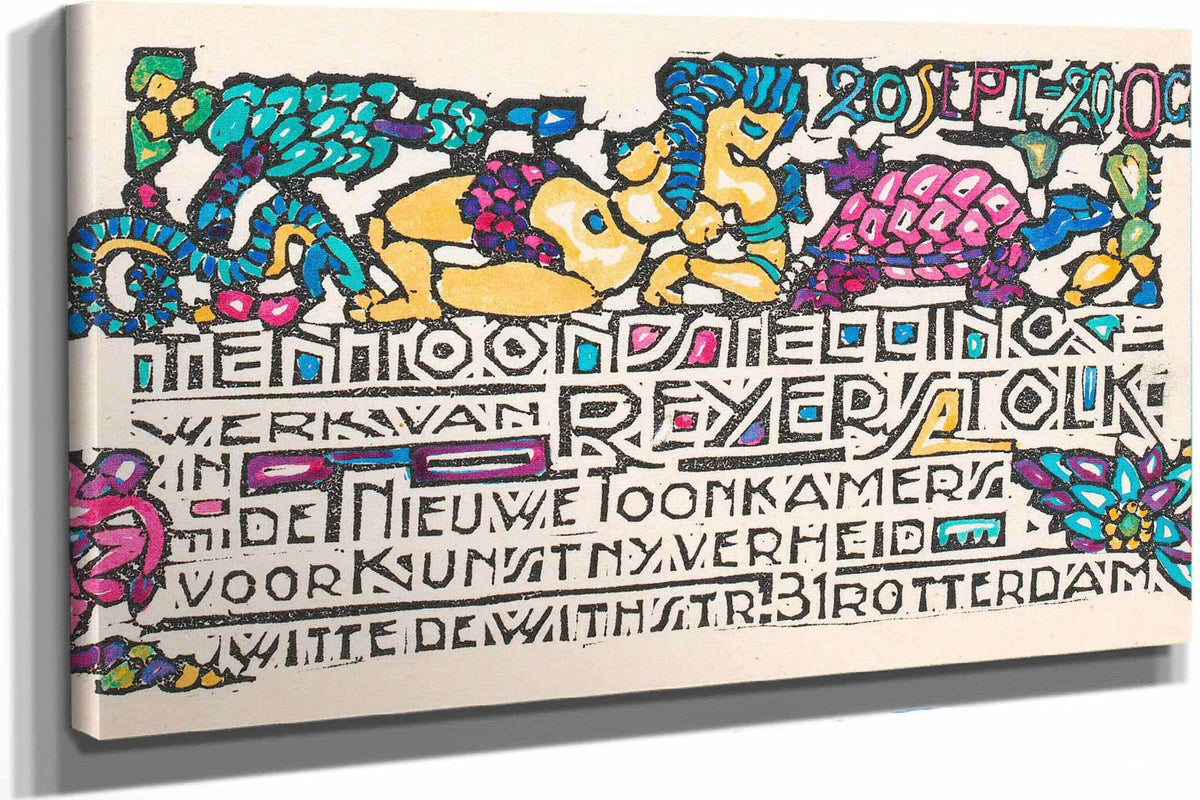 Aankondiging Van Een Tentoonstelling Van Reijer Stolk In Rotterdam by Reijer Stolk