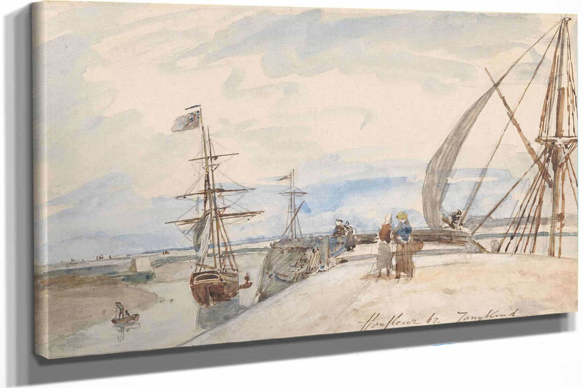 Aanlegsteiger Te Honfleur by Johan Barthold Jongkind