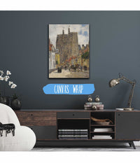 Abbeville Rue Et Eglise Saint Vulfran by Eugene Boudin