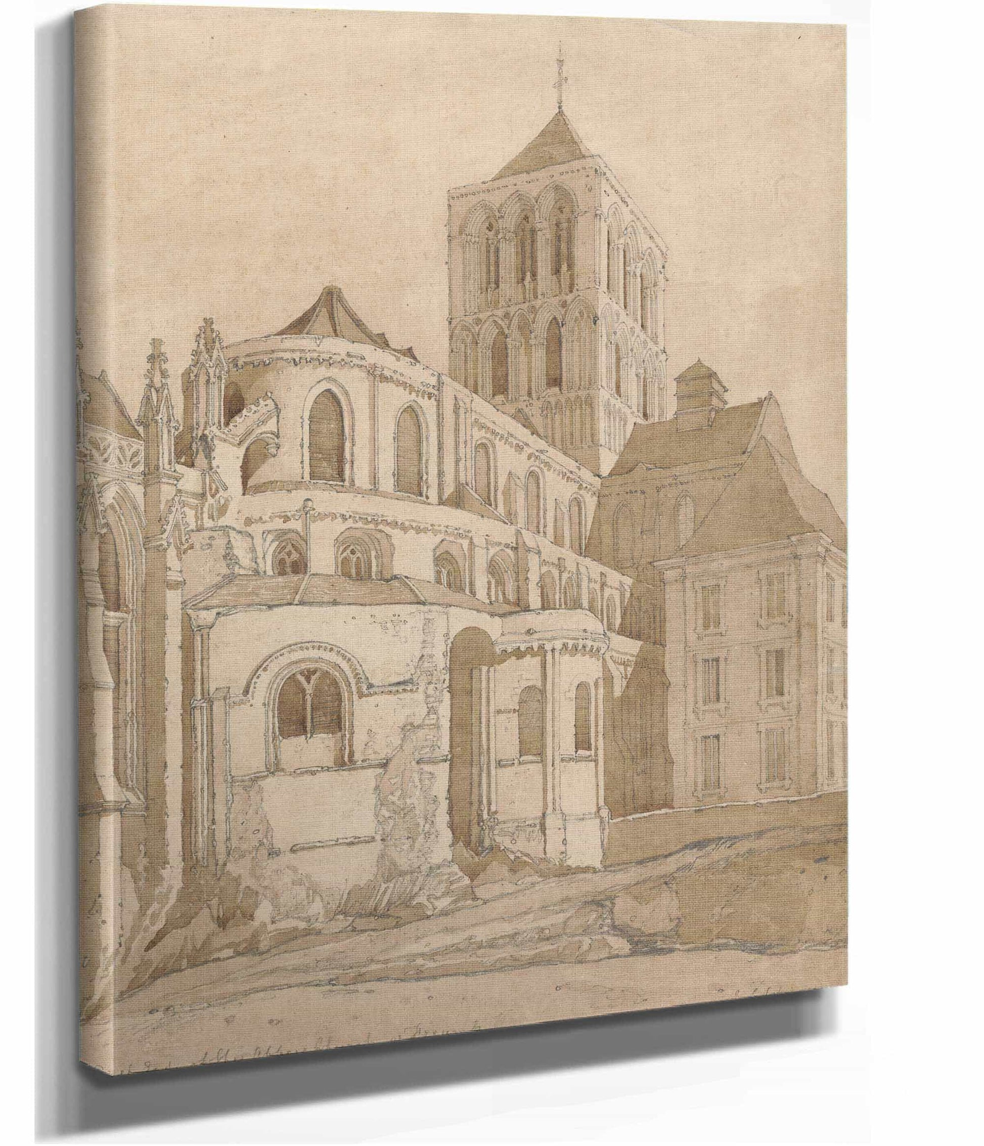 Abbey Church At Fecamp Normandy by John Sell Cotman