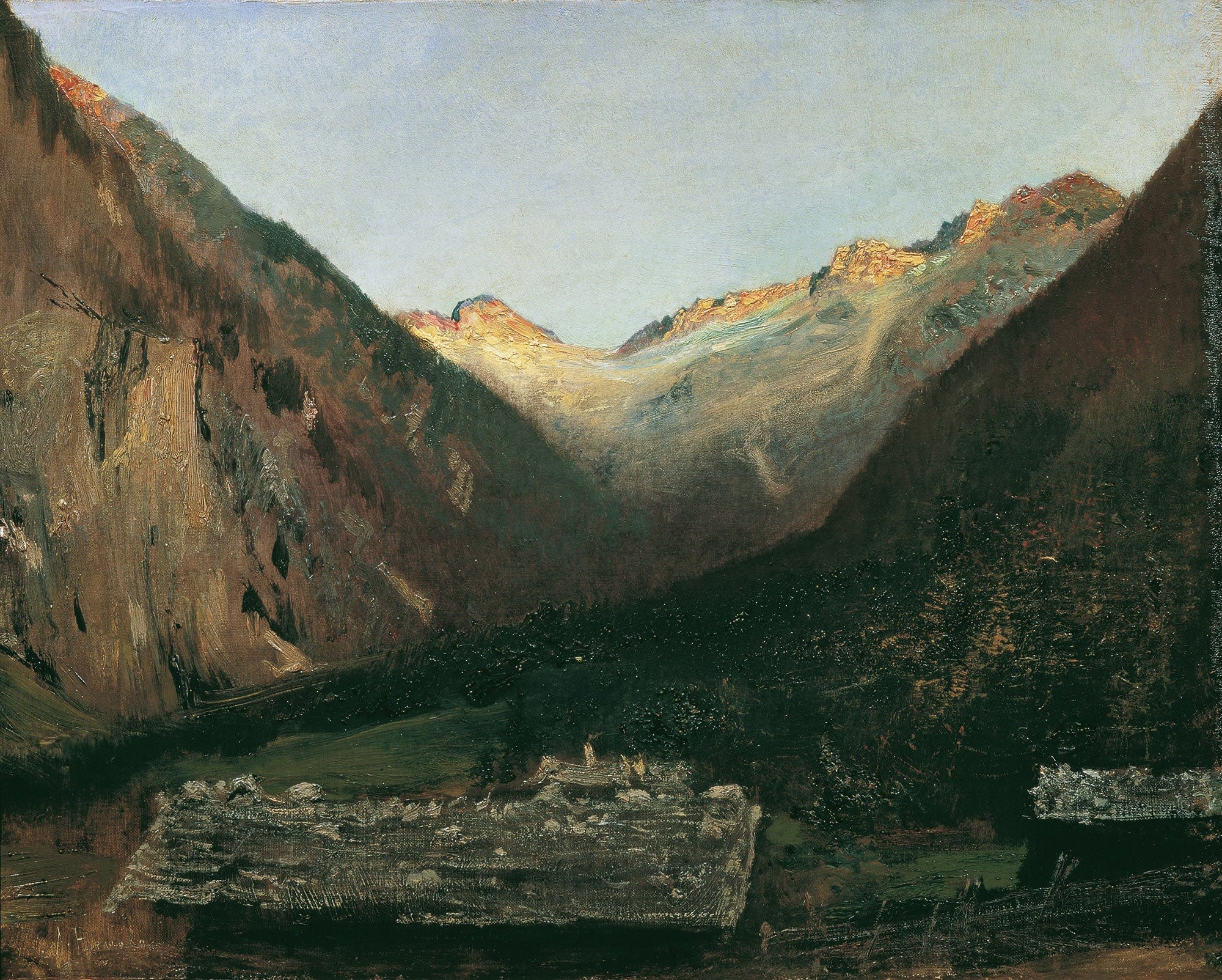 Abend In Der Prossau Bei Gastein by Anton Romako