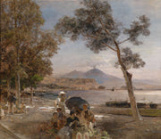 Abendstimmung Am Golf Von Neapel by Oswald Achenbach