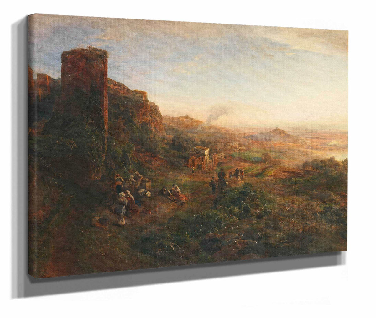 Abendstimmung In Den Albaner Bergen by Oswald Achenbach
