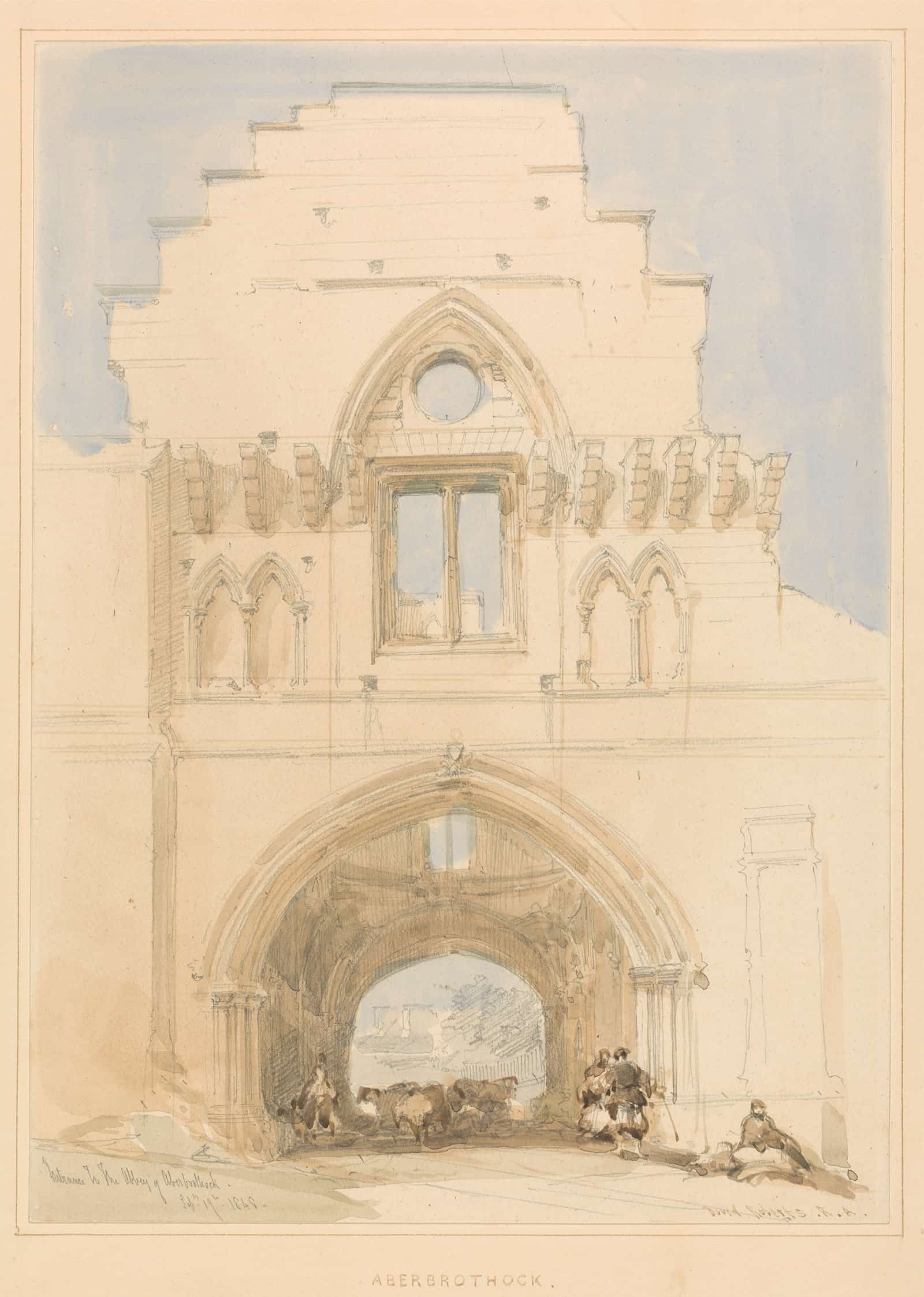 Aberothock Abbey by David Roberts