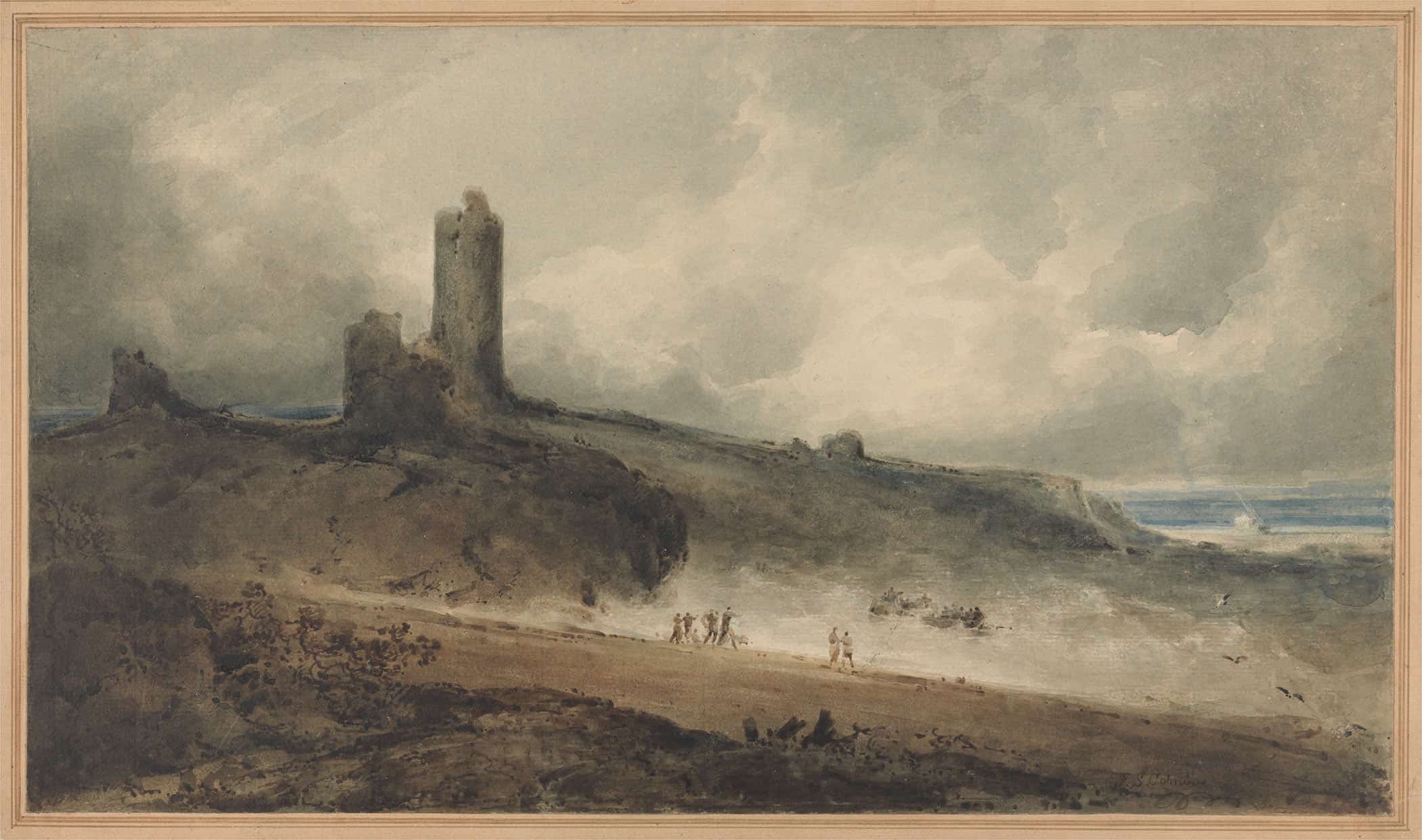 Aberystwyth Castle To by John Sell Cotman