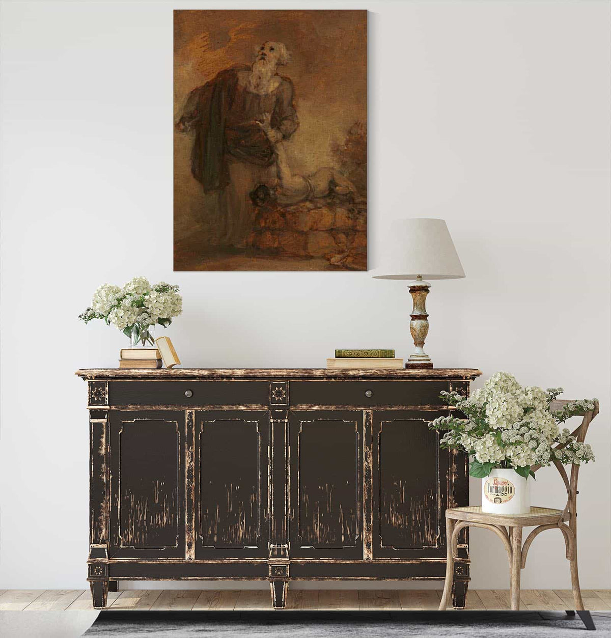 Abraham And Isaac Abraham Grasping Isaacs Arm by Robert Smirke