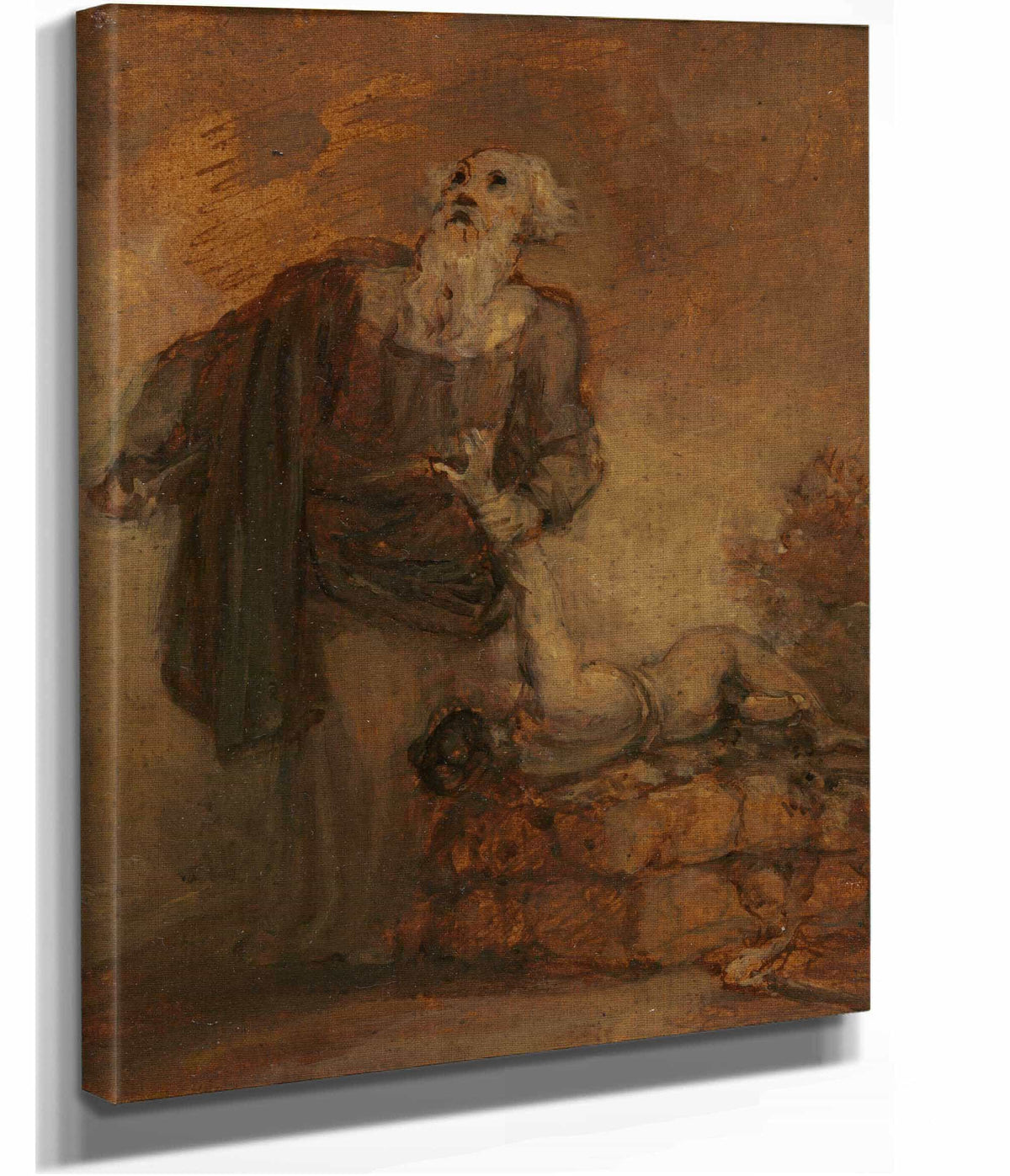 Abraham And Isaac Abraham Grasping Isaacs Arm by Robert Smirke