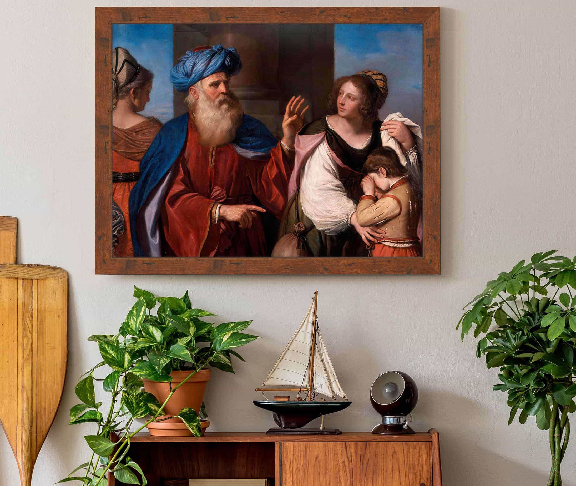 Abraham Casting Out Hagar And Ishmael by Guercino