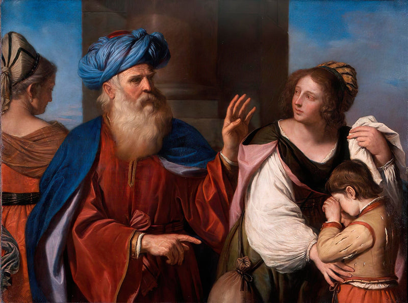 Abraham Casting Out Hagar And Ishmael by Guercino
