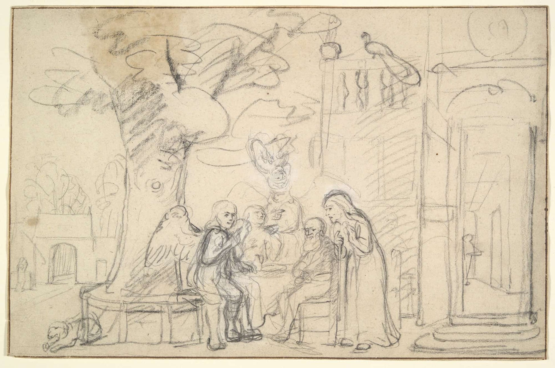 Abraham Entertaining The Angels by Nicolaes Maes