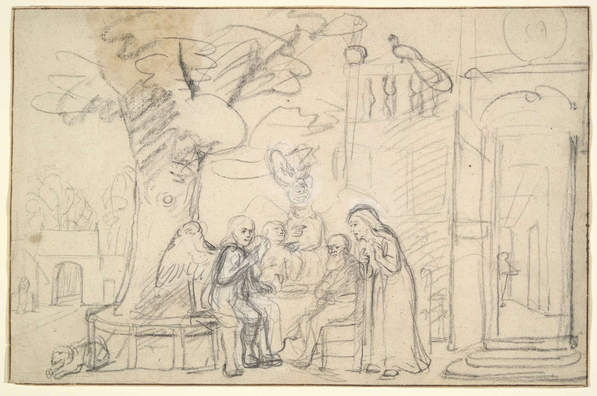 Abraham Entertaining The Angels by Nicolaes Maes